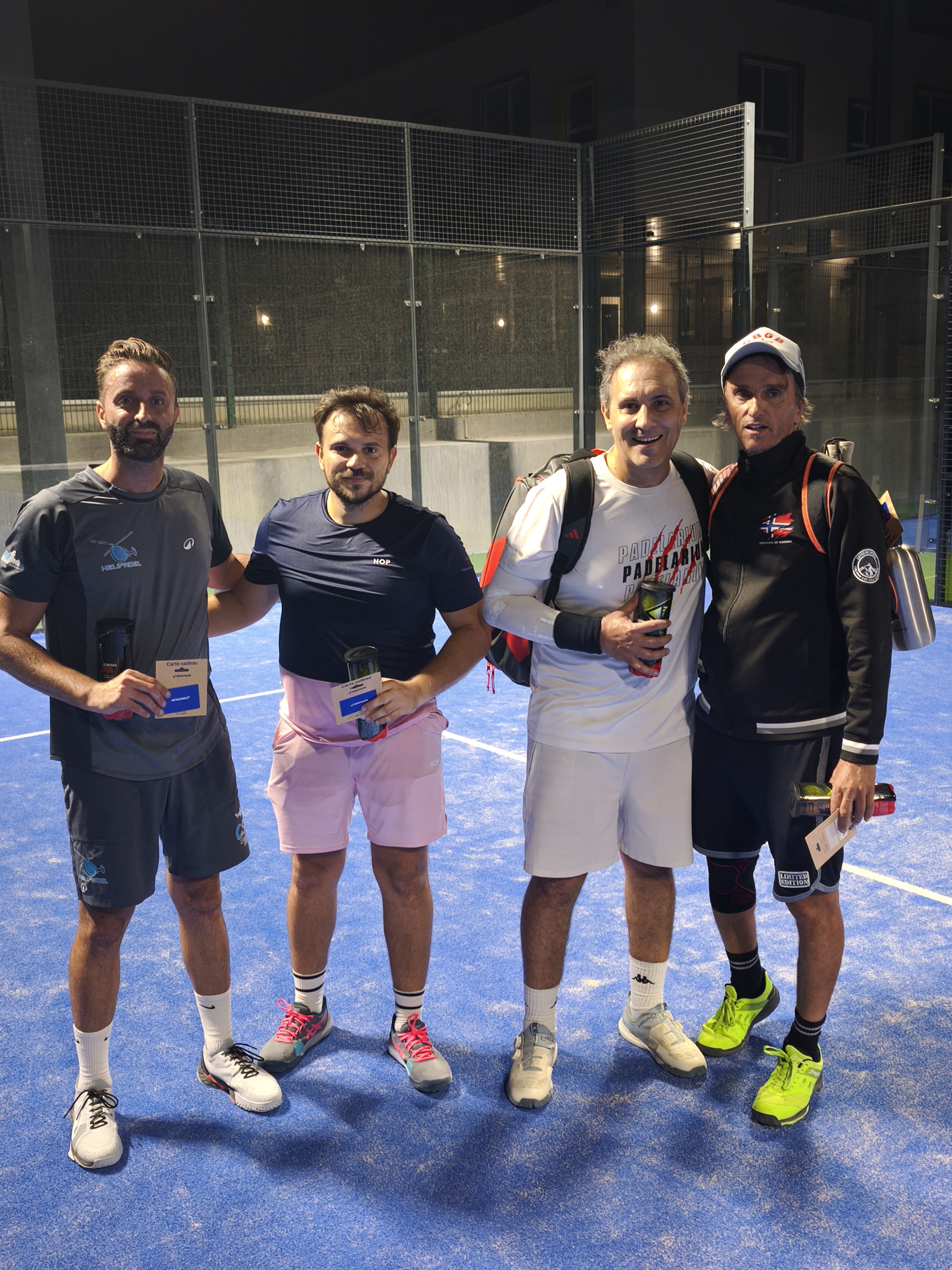 Julien et Andy, vainqueurs du tournoi HELIPADEL