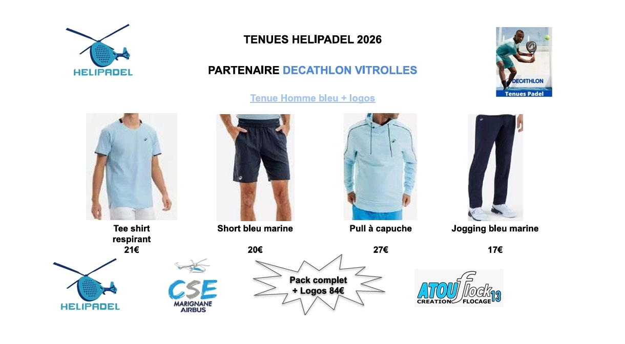Tenues HELIPADEL 2026